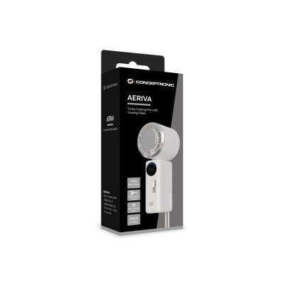 2. Conceptronic AERIVA03C Personal Handheld Blower/Fan Cream Handheld Fan