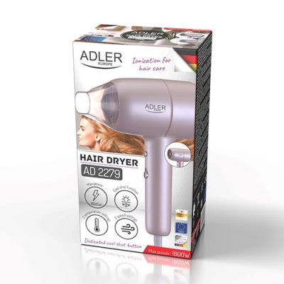 9. ADLER AD 2279p pink hair dryer