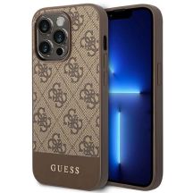 Guess GUHCP14LG4GLBR iPhone 14 Pro 6.1" brown/brown hard case 4G Stripe Collection