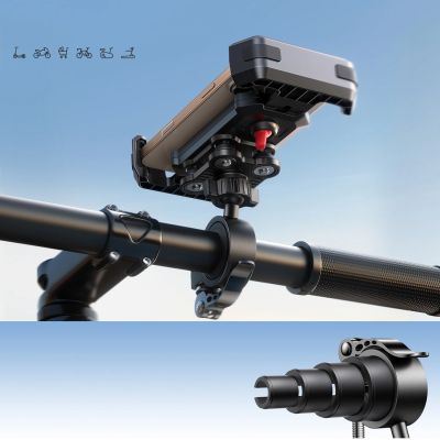 7. Joyroom JR-ZS428 shockproof handlebar holder for motorcycle, bike, scooter - black