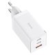 2. GaN 2xUSB C 1xUSB 65W fast charger Baseus GaN5 Pro + USB C - USB C 100W cable - white