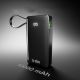 10. Powerbank SBS 10000 mAh 20W with built-in USB-C cable and digital display - black