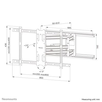 16. Neomounts WL40S-850BL18 TV mount 2.18 m (86") Black