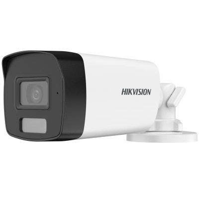 Hikvision DS-2CE17D0T-LFS(2.8mm) 2 MP Bullet Camera with Intelligent Hybrid Lighting and Audio, Fixed Focus