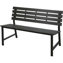 STEEL GARDEN BENCH 115X55X85CM