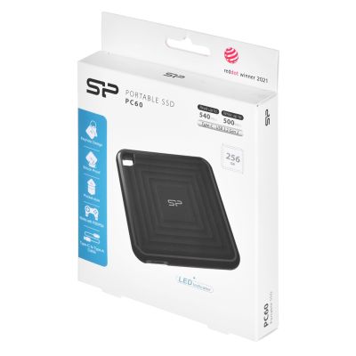 4. Silicon Power PC60 External SSD Drive (256GB; USB 3.2 Gen 2; SP256GBPSDPC60CK)