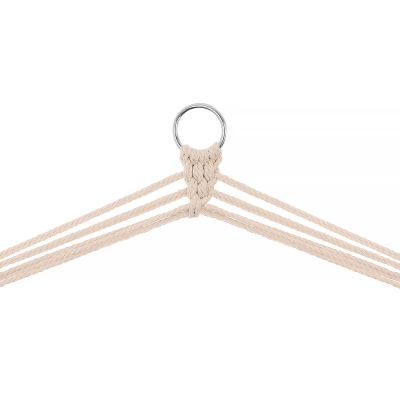 11. BRAZILIAN HAMMOCK HANGING CHAIR 100x50CM NATURA WITH SEWN-IN CUSHION WHITE