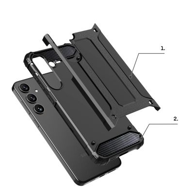 7. Hybrid Armor case for Samsung Galaxy S24+ armored - black