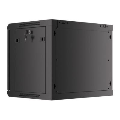7. LANBERG WALL-HUNG RACK CABINET 19" 9U 600X450 METAL DOOR BLACK (FLAT PACK) WF01-6409-00B