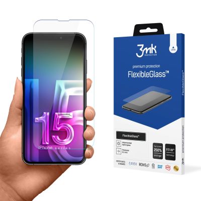 8. 3mk FlexibleGlass v2.0 Hybrid Glass for Apple iPhone 15 Pro