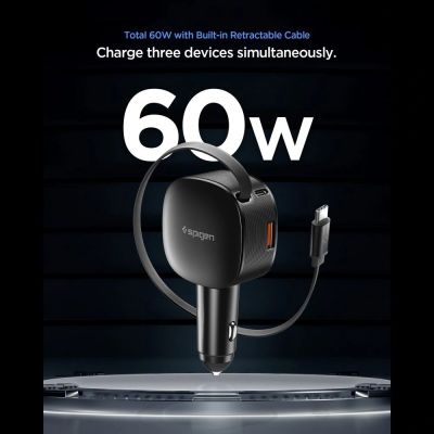 2. Spigen EV603BT 60W Car Charger - Black