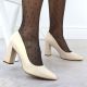 7. Pearl beige pointed toe pumps Sergio Leone PB216