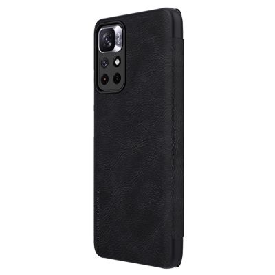 4. Nillkin Qin Case Flip Case for Xiaomi Redmi Note 11T 5G / 11S 5G / 11 5G (China) / Poco M4 Pro 5G - Black