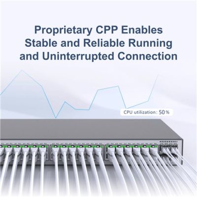4. Ruijie L2+ Managed Switch | 48 x 1Gbit ports + 4 x 2.5Gbit SFP ports | 2 fans, 1 built-in AC power supply | Rackmount
