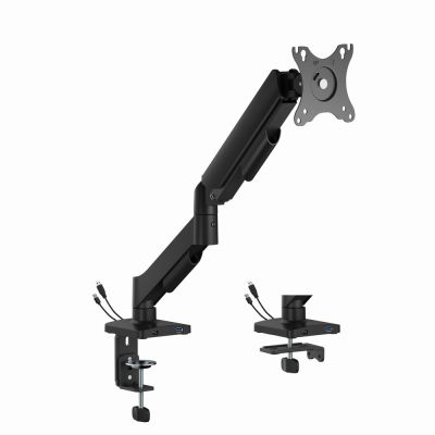 GEMBIRD ADJUSTABLE DESK MONITOR ARM/HOLDER WITH USB PORTS (ADJUSTABLE), FROM 17" TO 32", LOAD UP TO 9KG