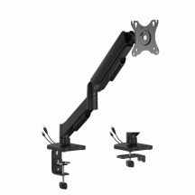 GEMBIRD ADJUSTABLE DESK MONITOR ARM/HOLDER WITH USB PORTS (ADJUSTABLE), FROM 17" TO 32", LOAD UP TO 9KG