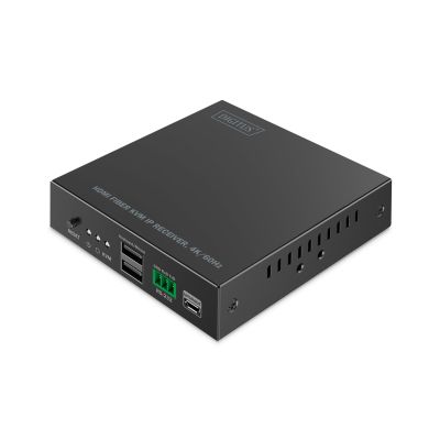 4. Additional receiver for DS-55348, HDMI 4K/60Hz fiber optic extender with KVM USB 1.1 over IP 1G or up to 40km/300m/IP 1G