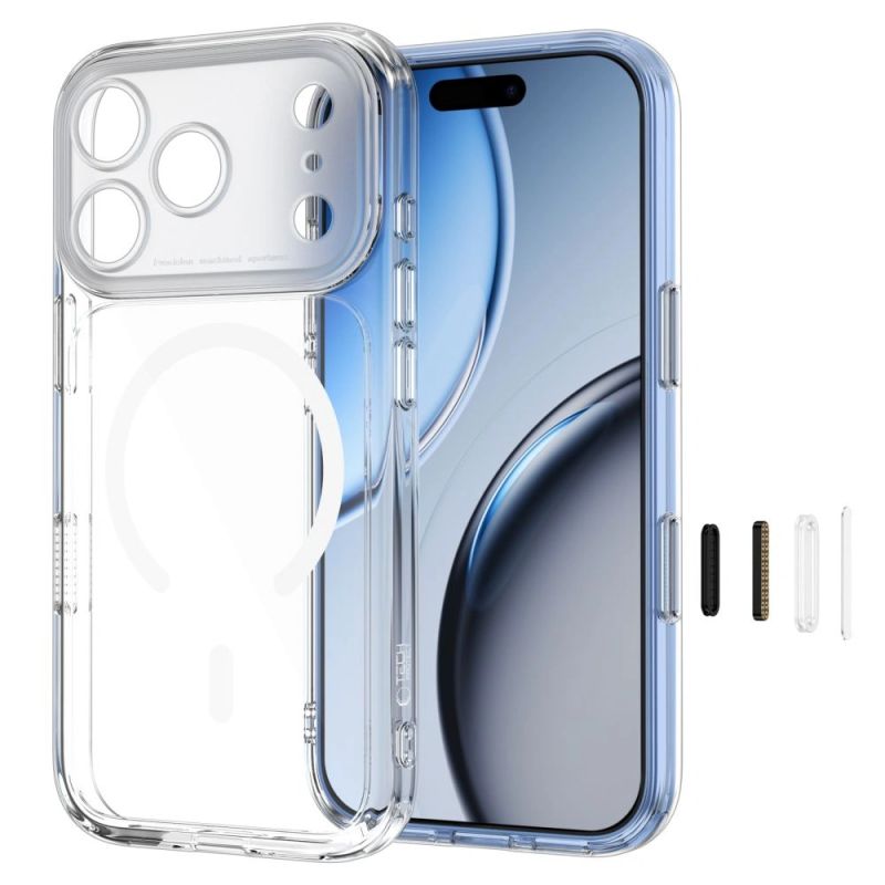 11. Tech-Protect MagPeak MagSafe CC Case for iPhone 17 Pro / 18 Pro - Clear