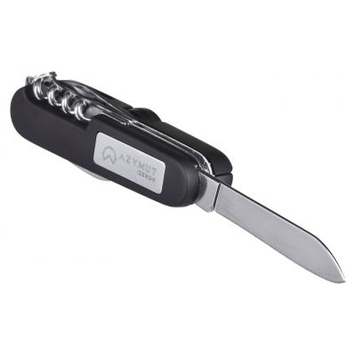 3. AZYMUT Izeron pocket knife - 13 tools + holster, 90 mm black (HK20017-8BL)