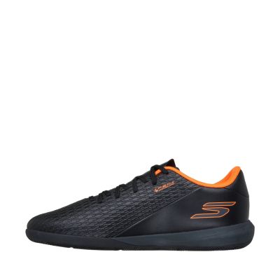 9. Skechers Club IC Football Boots Black and Orange 252136 BKOR