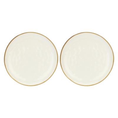Set of 2 Concerto Avorio Round Platters - Ivory, 32 cm