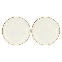 Set of 2 Concerto Avorio Round Platters - Ivory, 32 cm