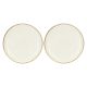 Set of 2 Concerto Avorio Round Platters - Ivory, 32 cm