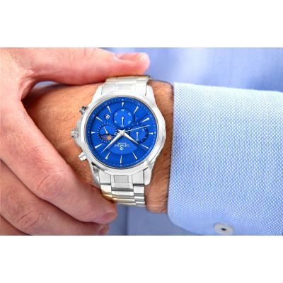 3. Men's Watch Giewont Chronograph Sapphire Silver Blue GW9460-B3