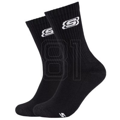 Skechers 2pk Tennis Cushioned Socks SK41041-9999 Black 35-38