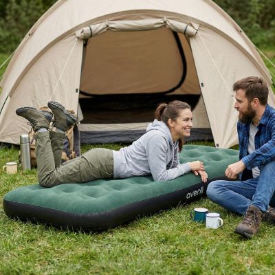 4. FLOCKED MATTRESS 1-PERSON GREEN 191x73x22CM 24642