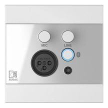 AUDAC WP225/W wall panel, XLR mic + 3.5 mm jack + BT, white