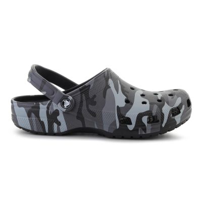 6. CROCS CLASSIC CAMOUFLAGE CLOG BLACK/SLATE GRAY 211936-0DD