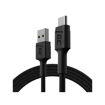 GREEN CELL KABGC22 GC POWERSTREAM CABLE USB-A - USB-C 120CM, FAST CHARGING ULTRA CHARGE, QC 3.0