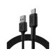 GREEN CELL KABGC22 GC POWERSTREAM CABLE USB-A - USB-C 120CM, FAST CHARGING ULTRA CHARGE, QC 3.0