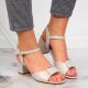 7. Sandals on the post of Sergio Leone W SK139F beige