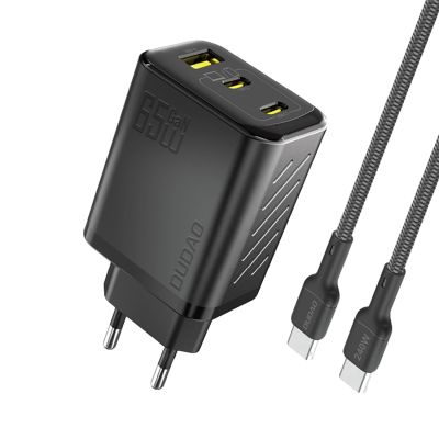 Dudao A29C 65W GaN Wall Charger + USB-C Cable - Black