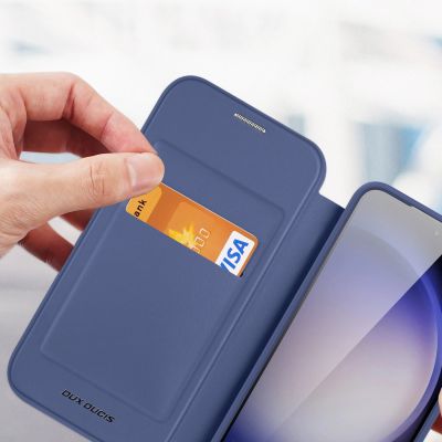 9. Dux Ducis Skin X Pro case for Samsung S24+ with magnetic ring and flap - blue