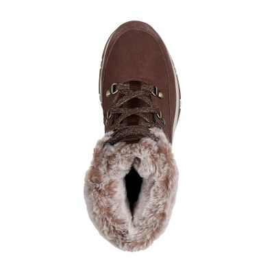 3. Skechers Women’s Waterproof Winter Boots TREGO-SNOW WORRIES 167882 CHOC