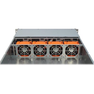 7. Inter-Tech IPC 2U-2408 Rack Black, Stainless Steel