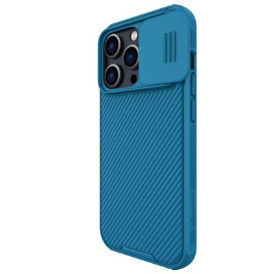 4. Nillkin CamShield Pro Case iPhone 14 Pro Armored Cover Camera Protector Blue