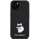 3. Karl Lagerfeld Silicone Choupette Metal Pin case for iPhone 15 Plus / 14 Plus - black