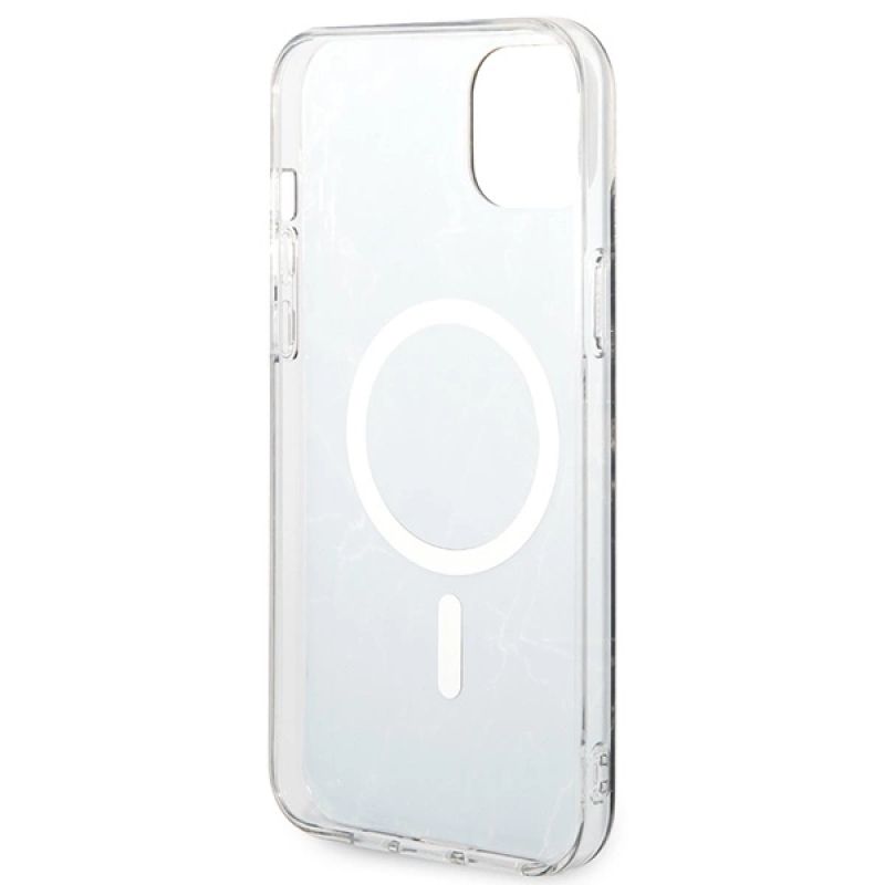 7. Set Guess GUBPP14SHMEACSK Case+ Charger iPhone 14 6.1" black/black hard case Marble MagSafe