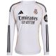 9. adidas Real Madrid 25/26 Long Sleeve Home Men's Jersey White JN8884