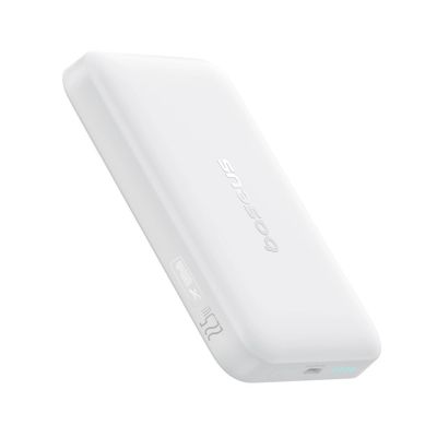 5. Baseus EnerFill FM11 Ultra-Mini 10000mAh 22.5W MagSafe Compatible Power Bank with Baseus Simple USB-C 20V/3A 30cm Cable - White