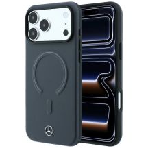 Mercedes Leather 3D MagSafe case for iPhone 18 Pro Max / 17 Pro Max - anthracite