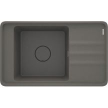 Single-bowl granite sink with drainer