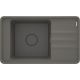 Single-bowl granite sink with drainer
