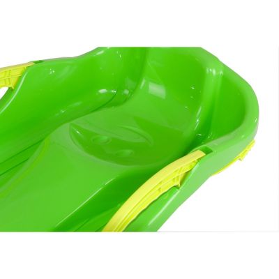 4. RACE S PLASTIC SLED WITH BRAKES, GREEN