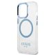 6. Guess Metal Outline MagSafe Case for iPhone 13 Pro / iPhone 13 - Blue