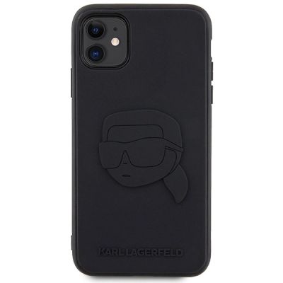 3. Karl Lagerfeld KLHCN613DRKNK iPhone 11 / Xr 6.1" black/black hardcase Rubber Karl Head 3D
